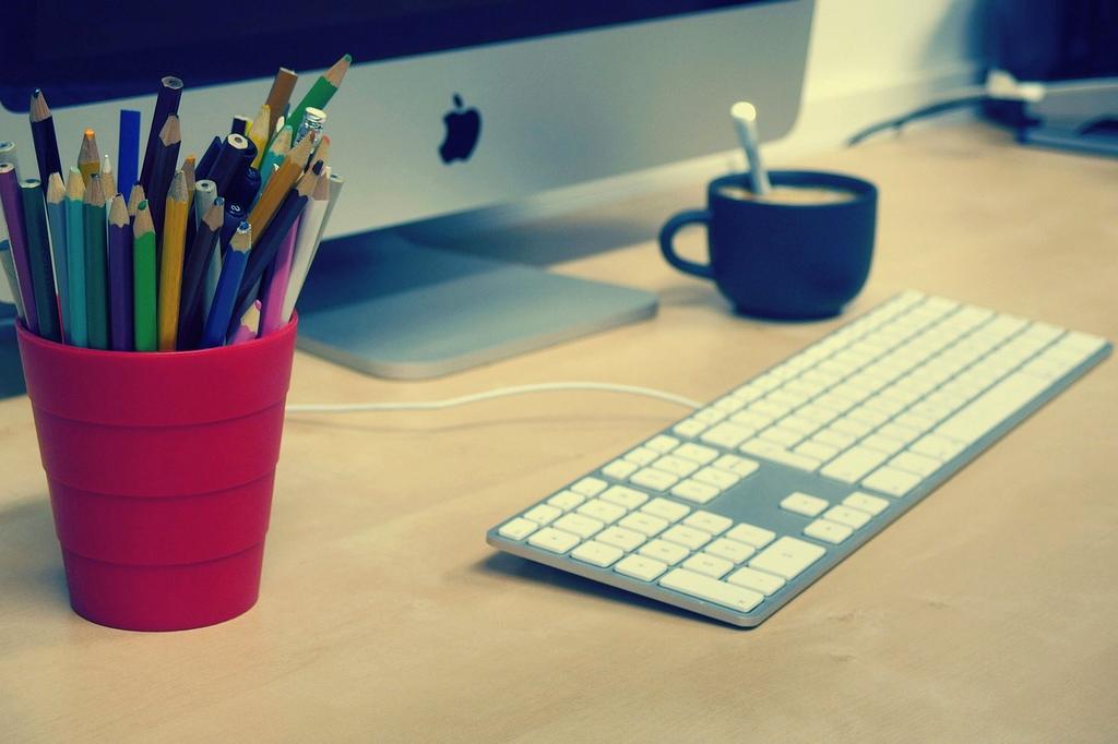 Organized digital workspace on a computer screen showing folders and calendar