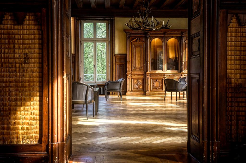 Family enjoying time in organized living room
